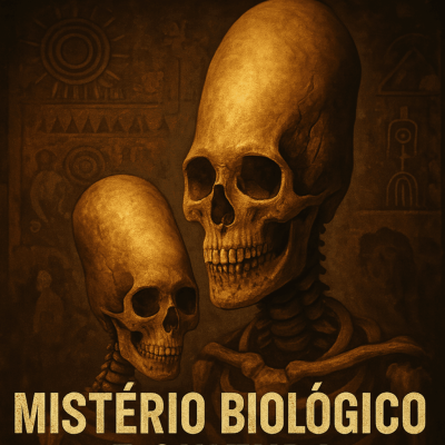“Imagem quadrada com crânios alongados de Paracas, explorando mistério biológico e cultura.”